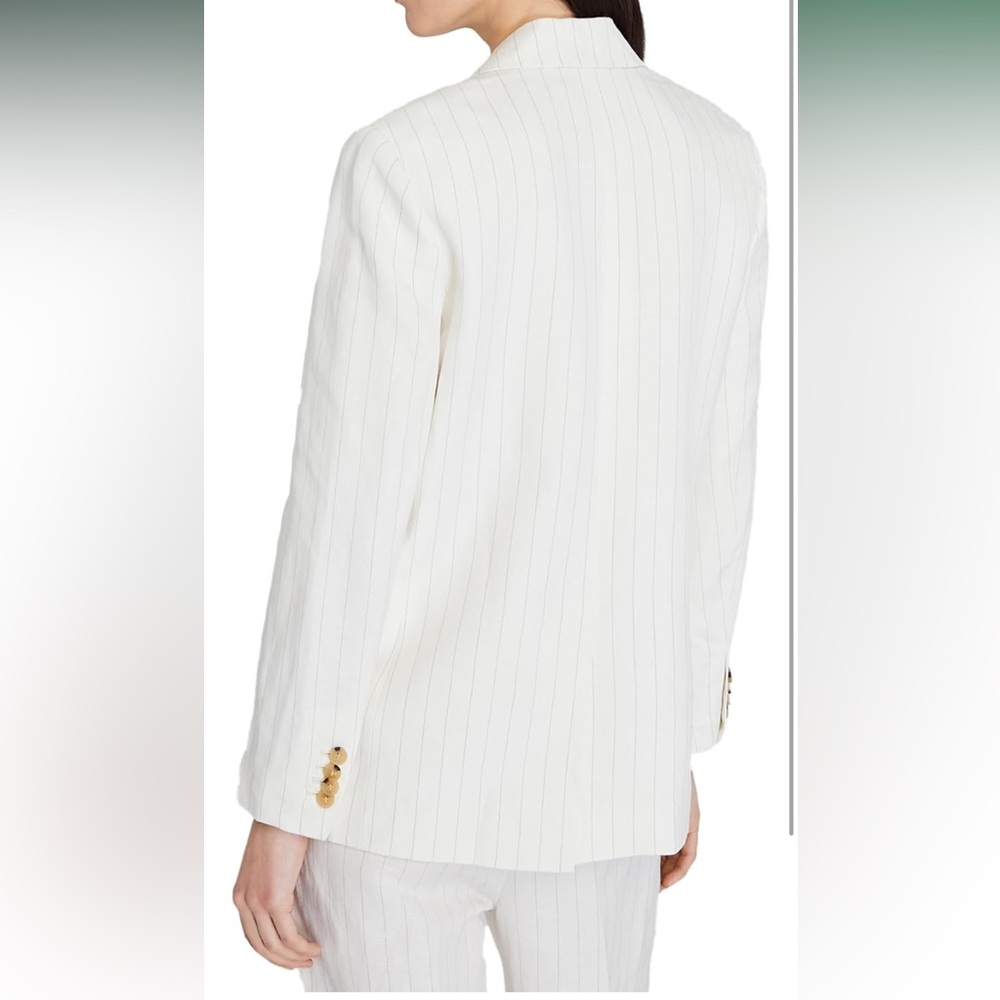 NWT • Club Monaco • Relaxed Single Breasted Blazer • Size L • Ivory Mix/Ivoire • - Picture 3 of 8